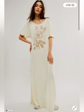 Free people x vintage souls floral print maxi dress